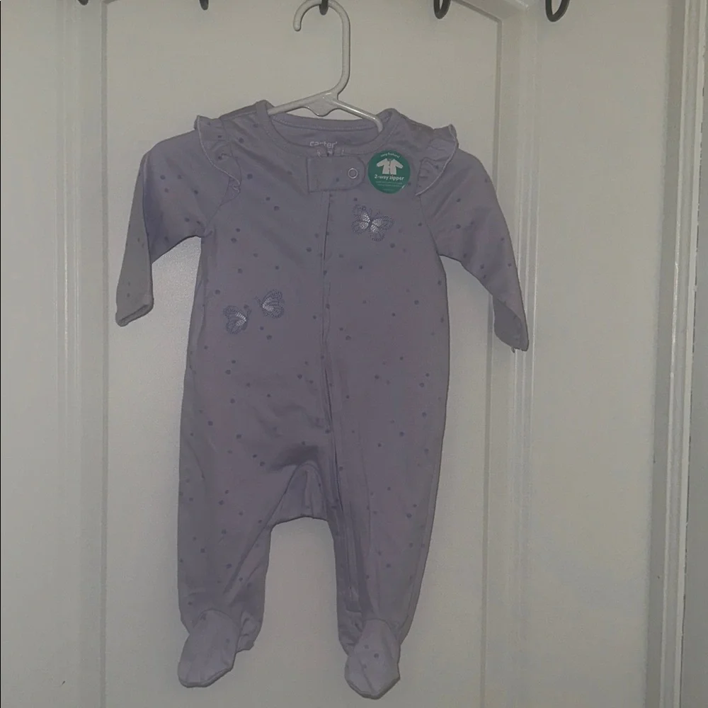 Carter’s two-way zipper baby warm or snuggly outfit for a little girl
